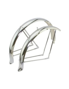 26 Flared Standard Balloon Fender Set Chrome.